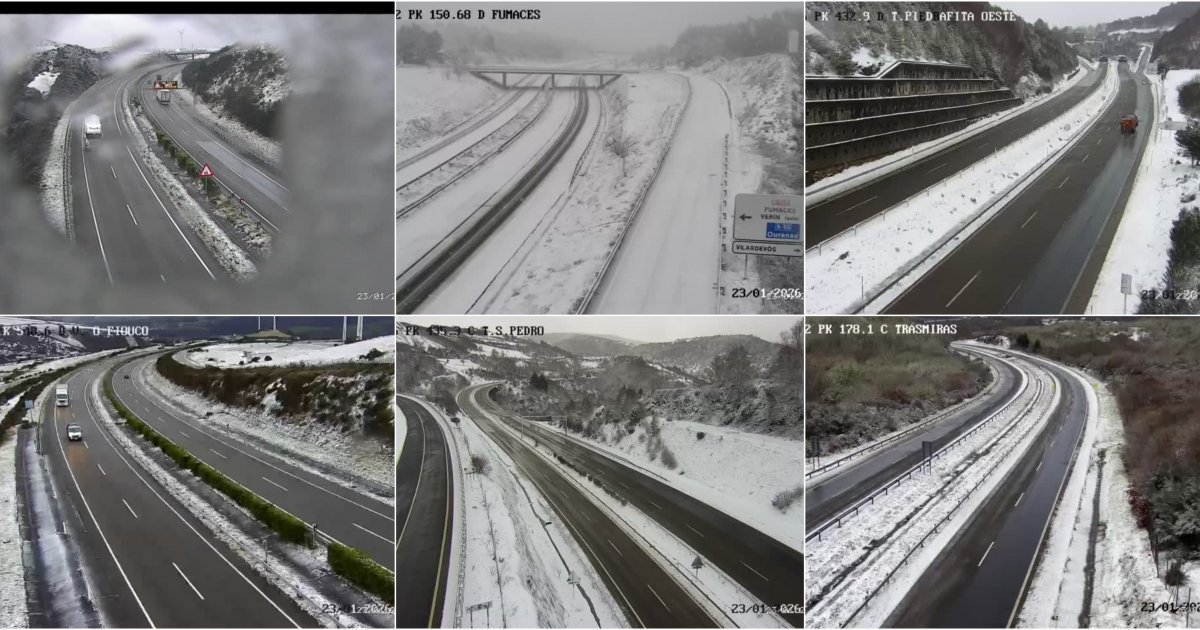 Sarabia, raios e neve nunha xornada de tempo invernal en toda Galicia