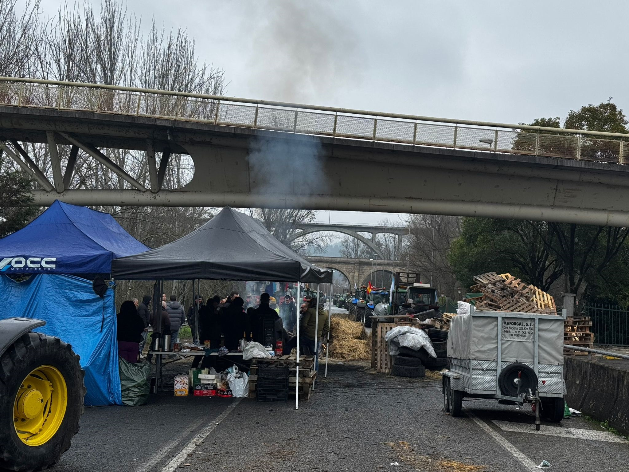 Fin ao bloqueo da N-120 polas protestas dos tractoristas contra o pacto con Mercosur