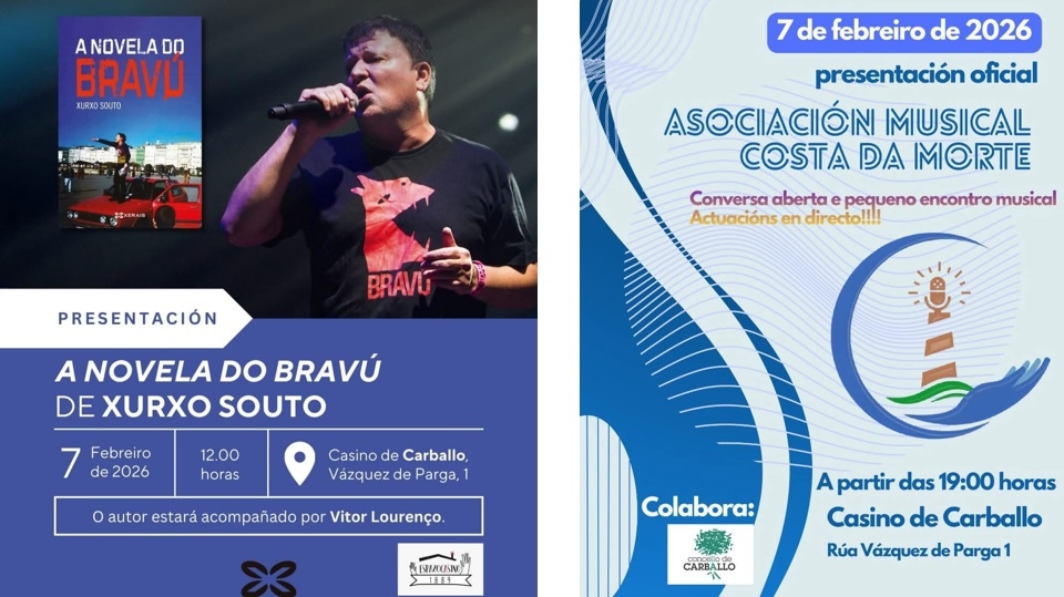 Xurxo Souto e a súa Novela do Bravú completa a oferta musical do Casino1889 para este sábado