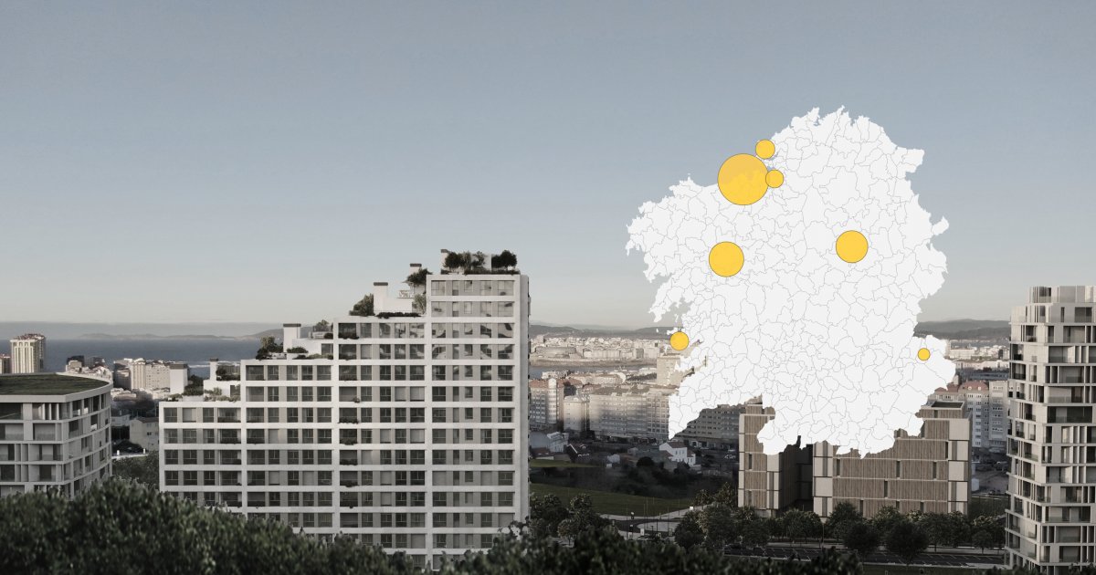 50 mil vivendas, sobre todo na Coruña: os grandes núcleos da construción en Galicia