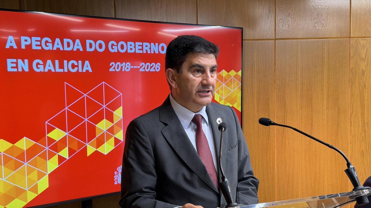O delegado do Goberno reivindica cen millóns de investimento estatal en Galicia en oito anos: «o Executivo de Pedro Sánchez é o mellor da historia»