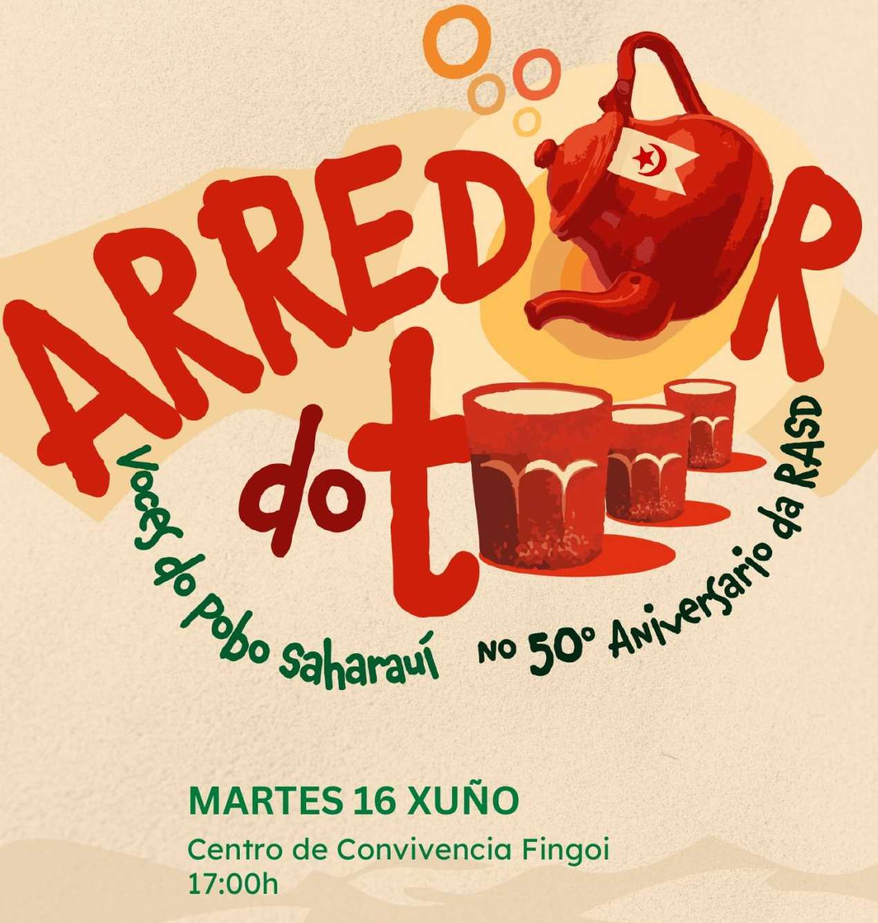 Activistas saharauís participarán en Lugo nunha nova sesión de ‘Arredor do té’