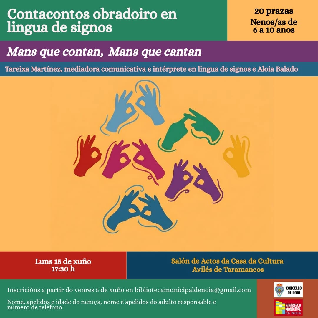 Noia acolle o luns un obradoiro-contacontos en lingua de signos