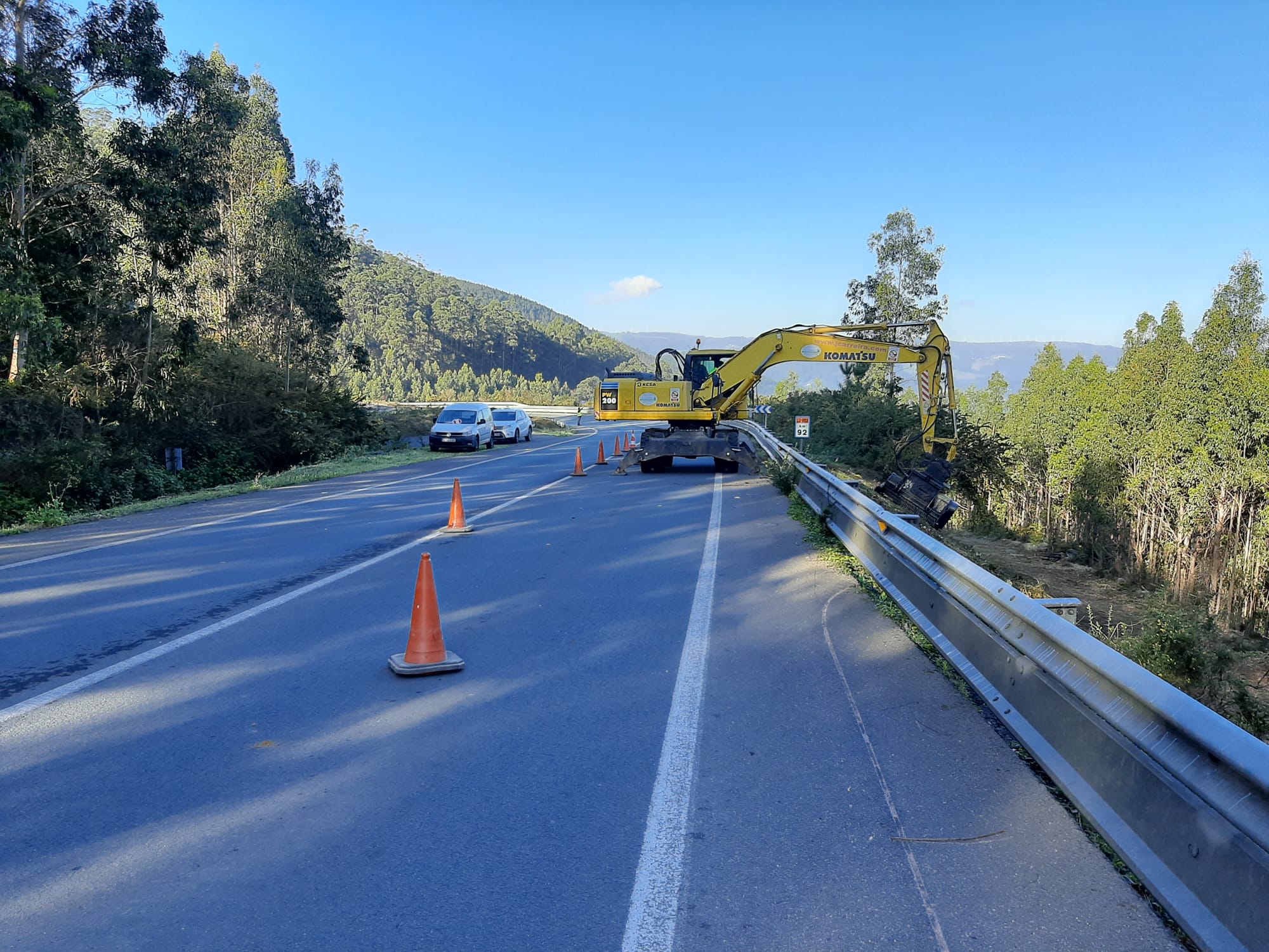 Corte do cinto comarcal en Castroverde por obras na ponte sobre a LU-530