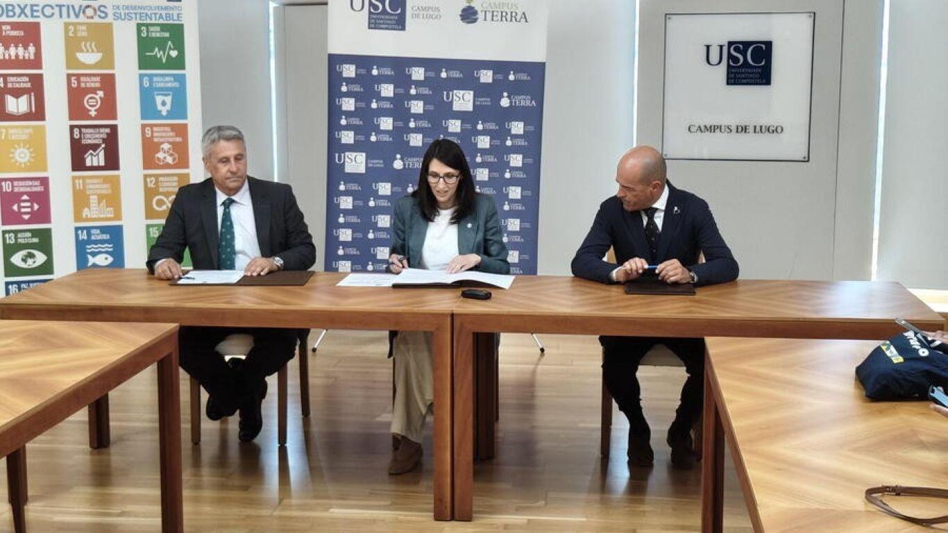 A USC, Caixa Rural Galega e Confederación de Empresarios de Lugo poñen o foco na investigación tecnolóxica lucense