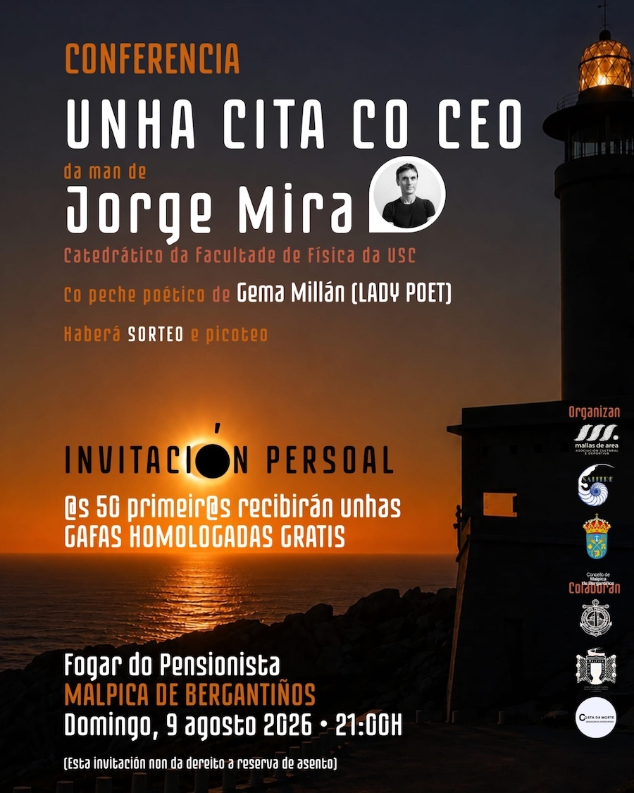 Jorge Mira abre as portas da eclipse en Malpica, Cabana e Zas