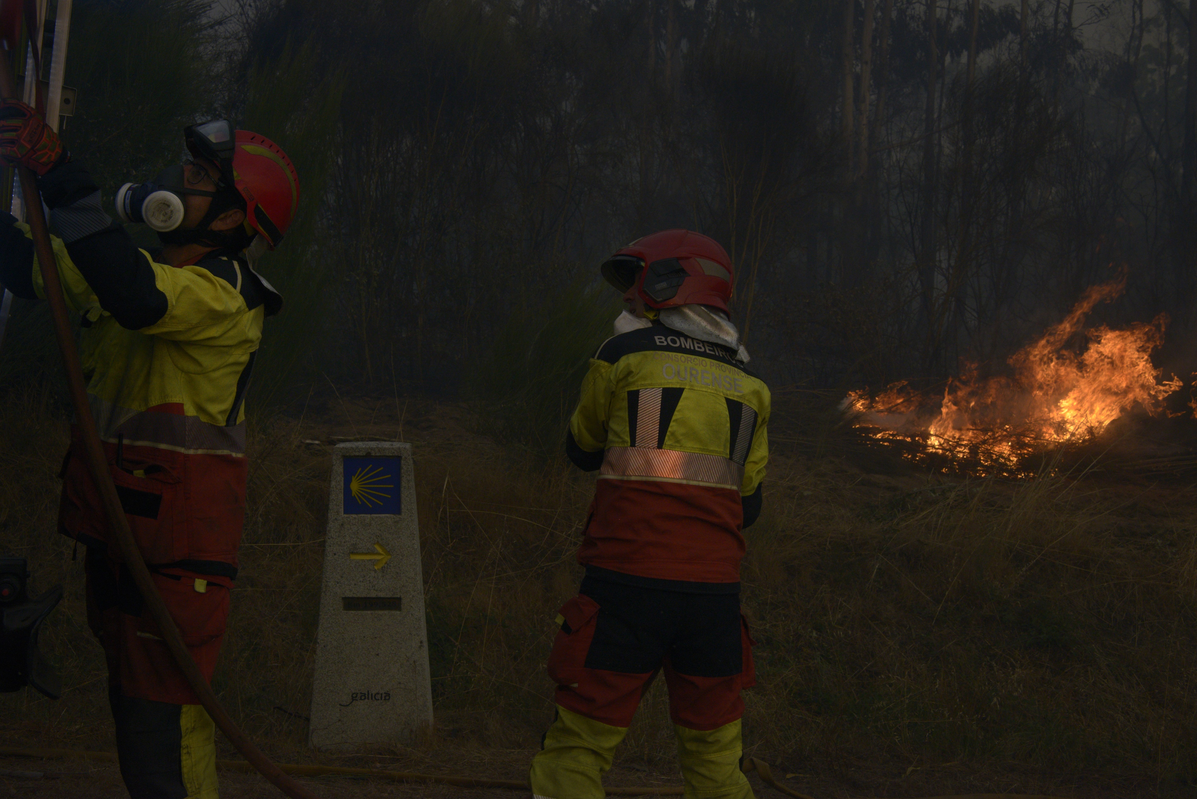 Controlados os incendios de O Riós e o de Moaña que se trataría dun conato