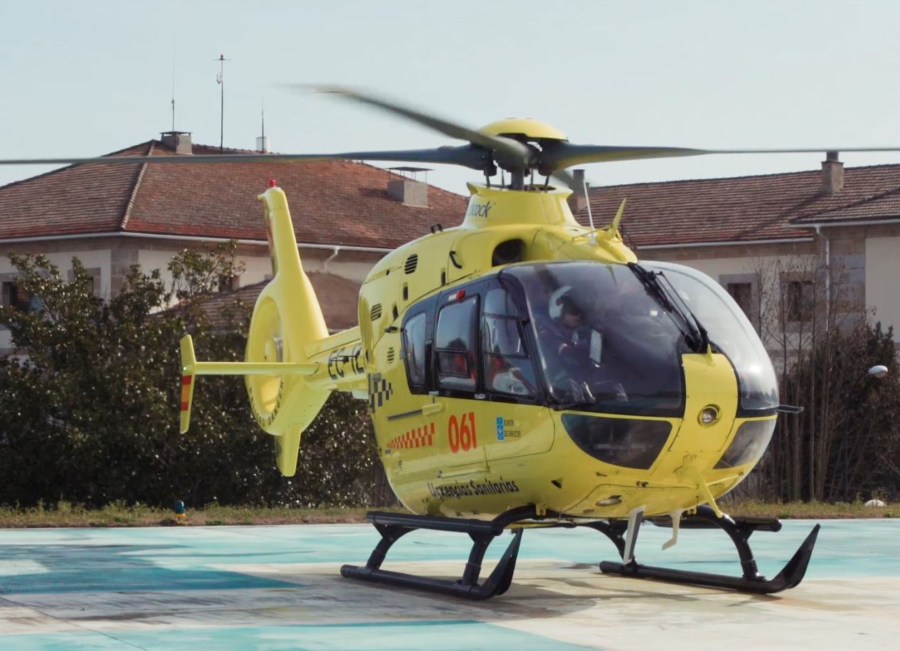 Rescatado en helicóptero un deportista lesionado mentres practicaba rápel no Courel