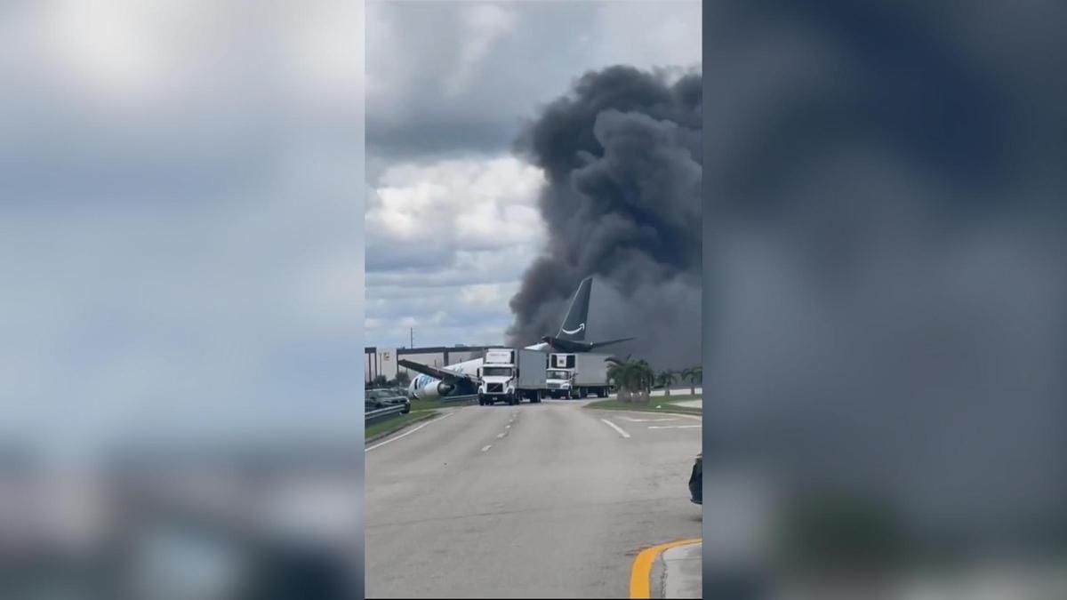 Un avión de carga de Amazon se estrella en el aeropuerto de Miami y deja al menos cinco muertos