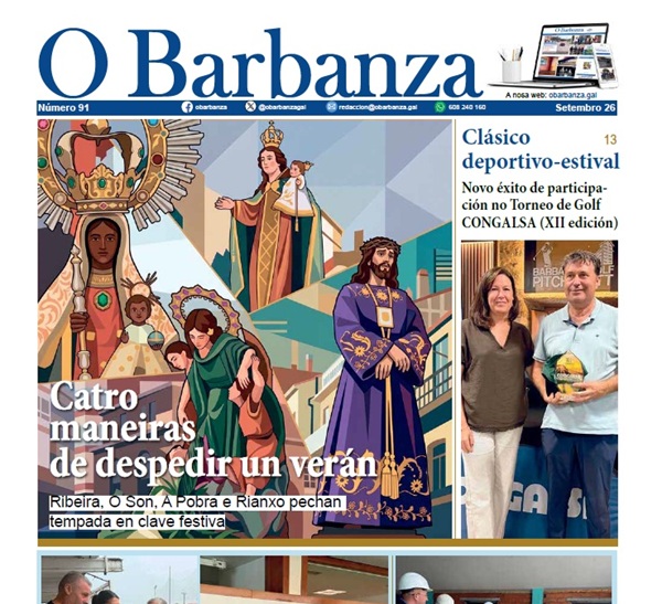 Na rúa o número 91 de ‘O Barbanza’ recolle os proxectos de inicio de curso, o impulso ao patrimonio e as grandes festas comarcais