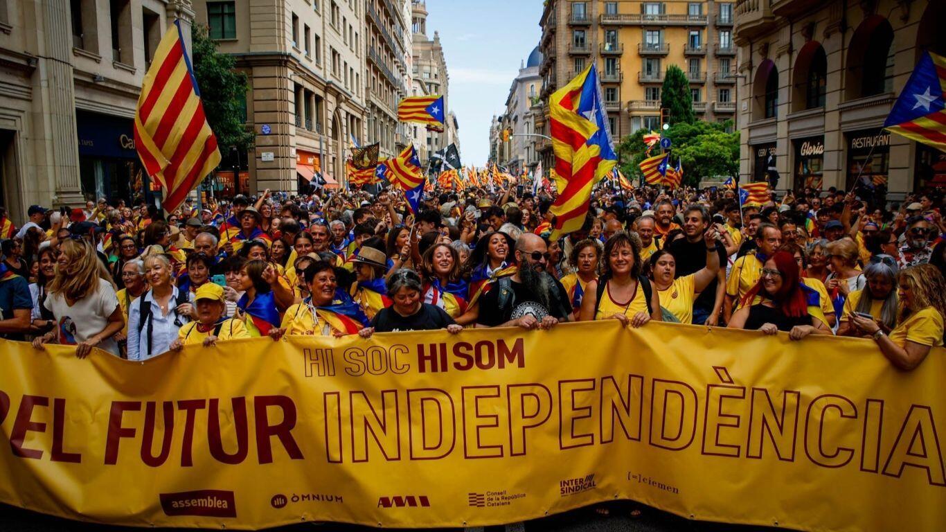 Comezan as manifestacións en Catalunya pola Diada Nacional