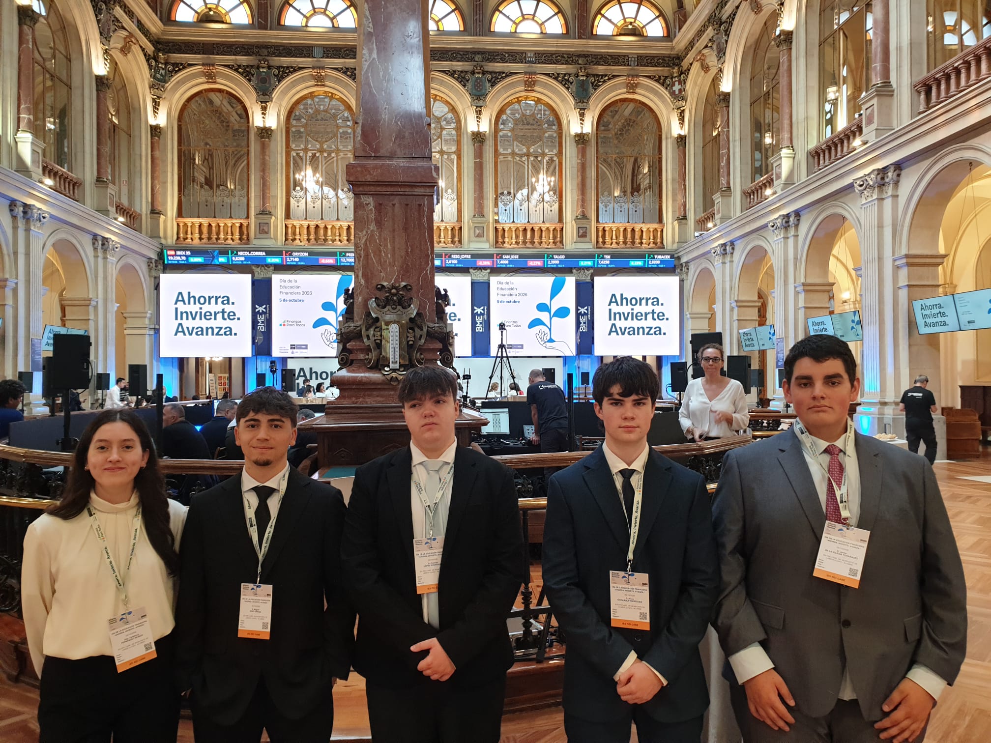 O IES Río Cabe de Monforte proclámase, no Palacio da Bolsa de Madrid, campión de España de Educación Financeira