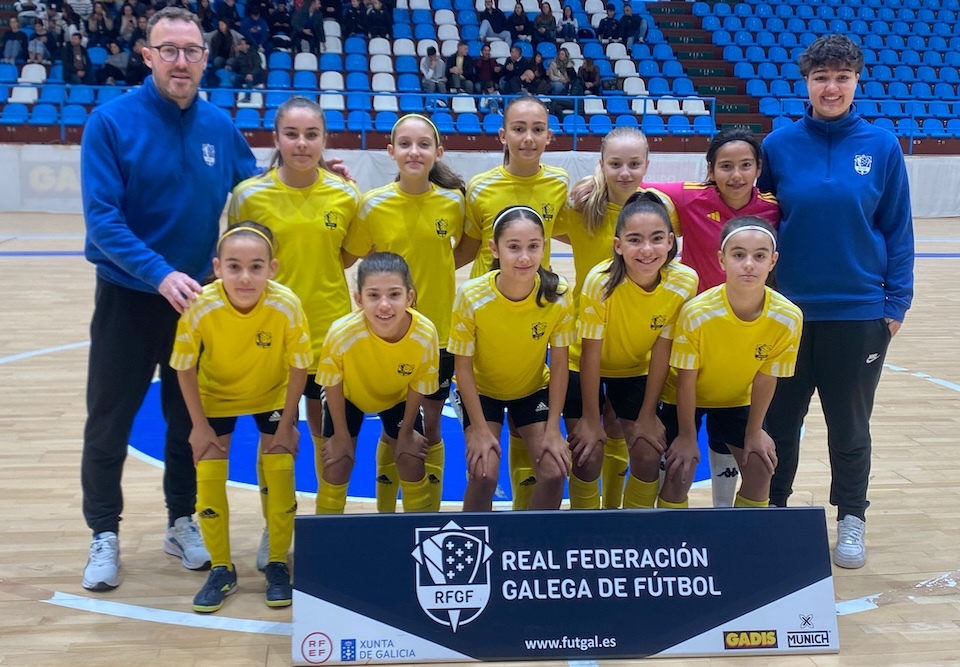 A Selección da Costa Alevín Femenina de Futsal, á Fase Final do Campionato Galego