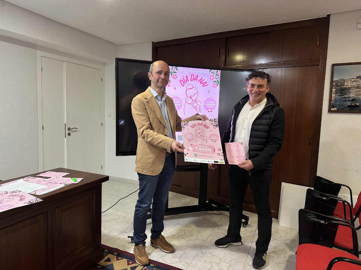 Os empresarios de Ribeira sortean polo Día da Nai 1.000 euros, unha cea para dúas persoas e dúas cestas da compra