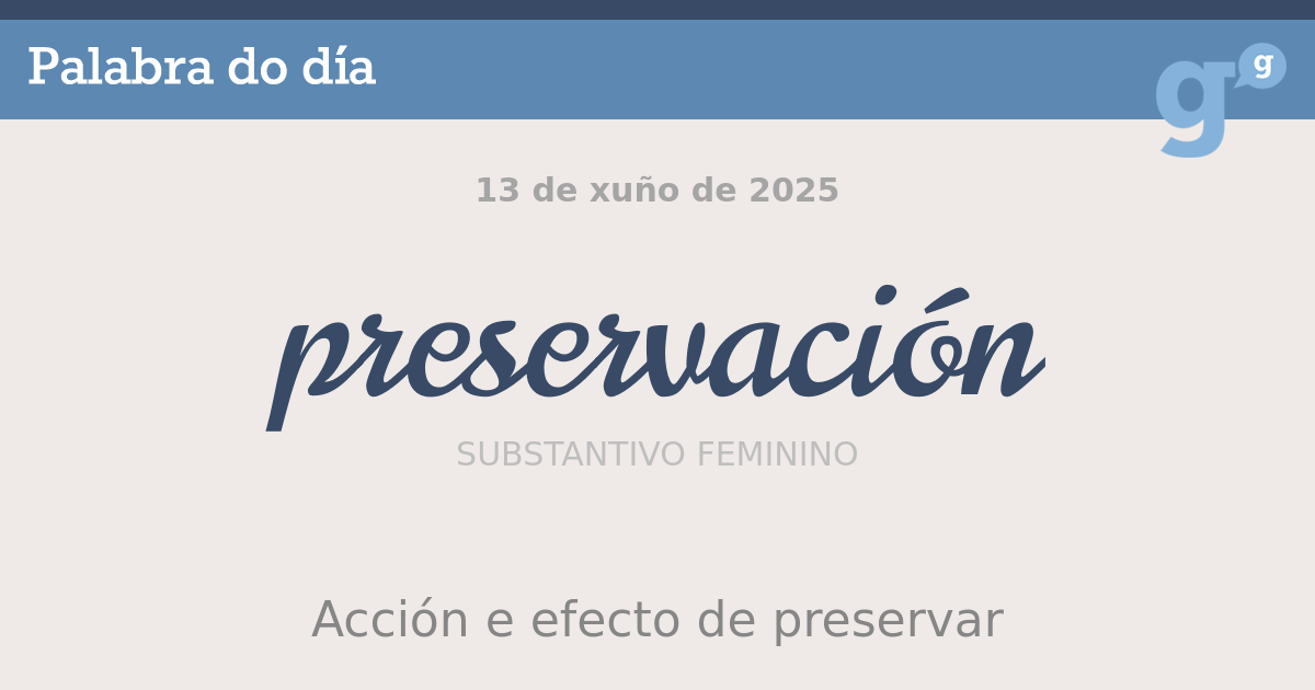 preservación