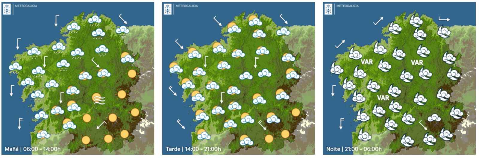 Martes 26, a fronte asociada ao ex-furacán Erin deixa máis nubes nas Rías Baixas e en Santiago