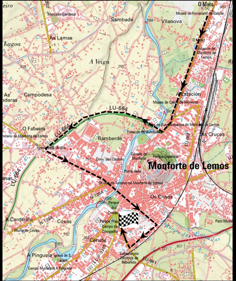 Dispositivo de tráfico en Monforte coa chegada de La Vuelta este 7 de setembro