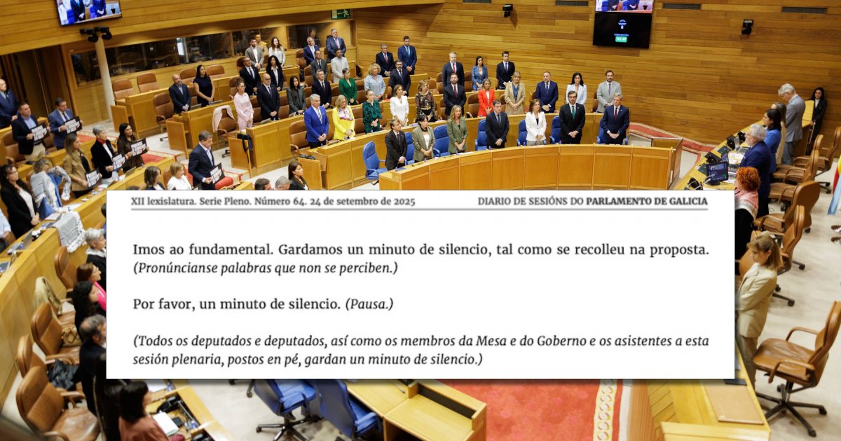 O Diario de Sesións do Parlamento silencia o "xenocidio" en Gaza