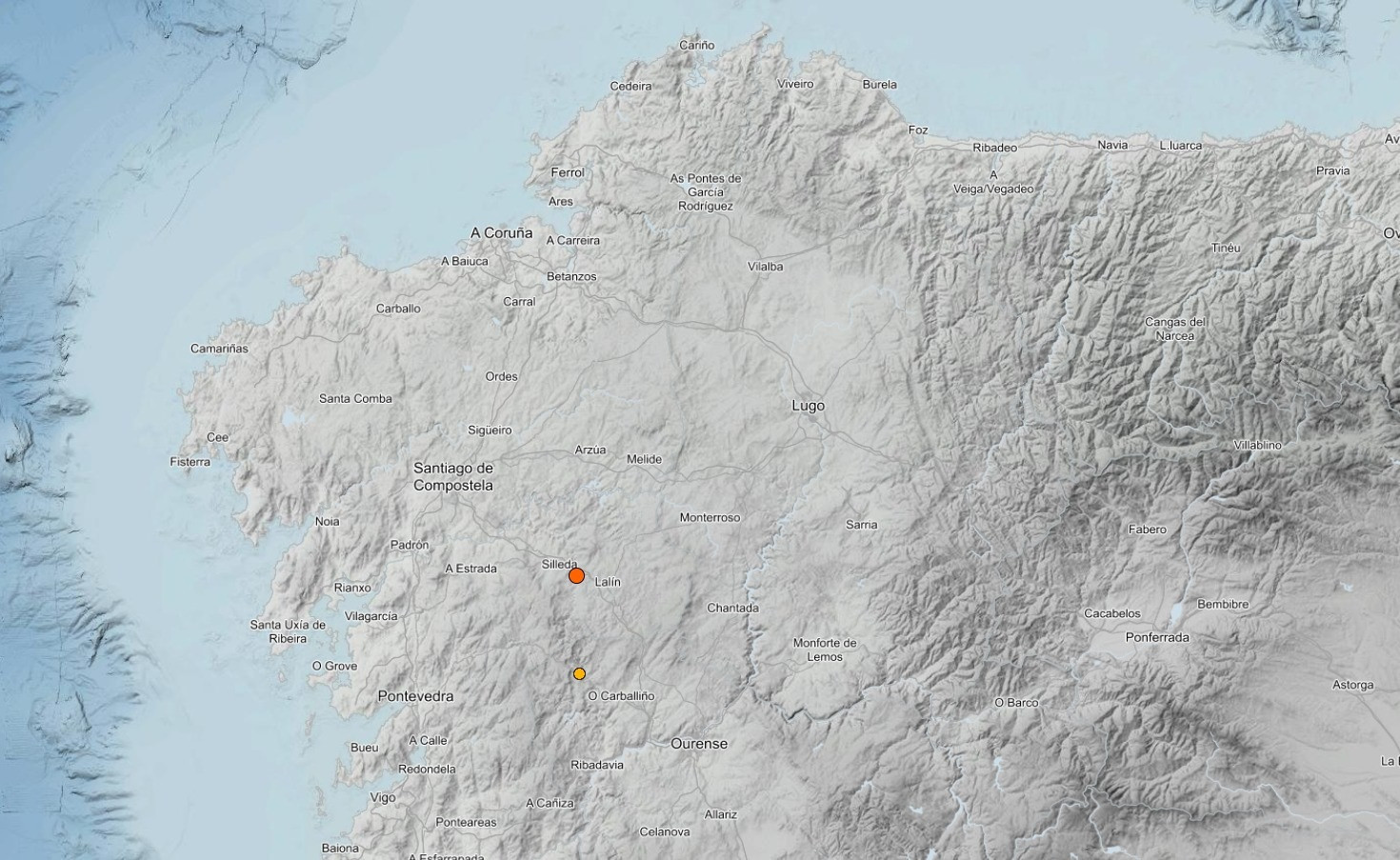 Terremoto magnitude 3.3 en Silleda ás 09:29 horas