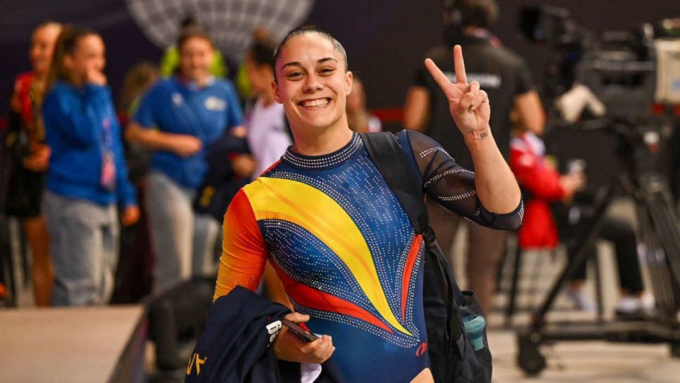 Melania Rodríguez proclámase campioa do mundo de dobre minitrampolín en Navarra