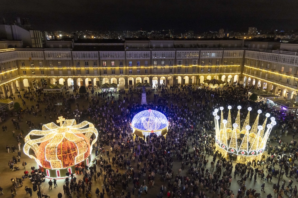 A Coruña instalará case tres millóns de luces polo Nadal, con Bebeto como protagonista o día do acendido