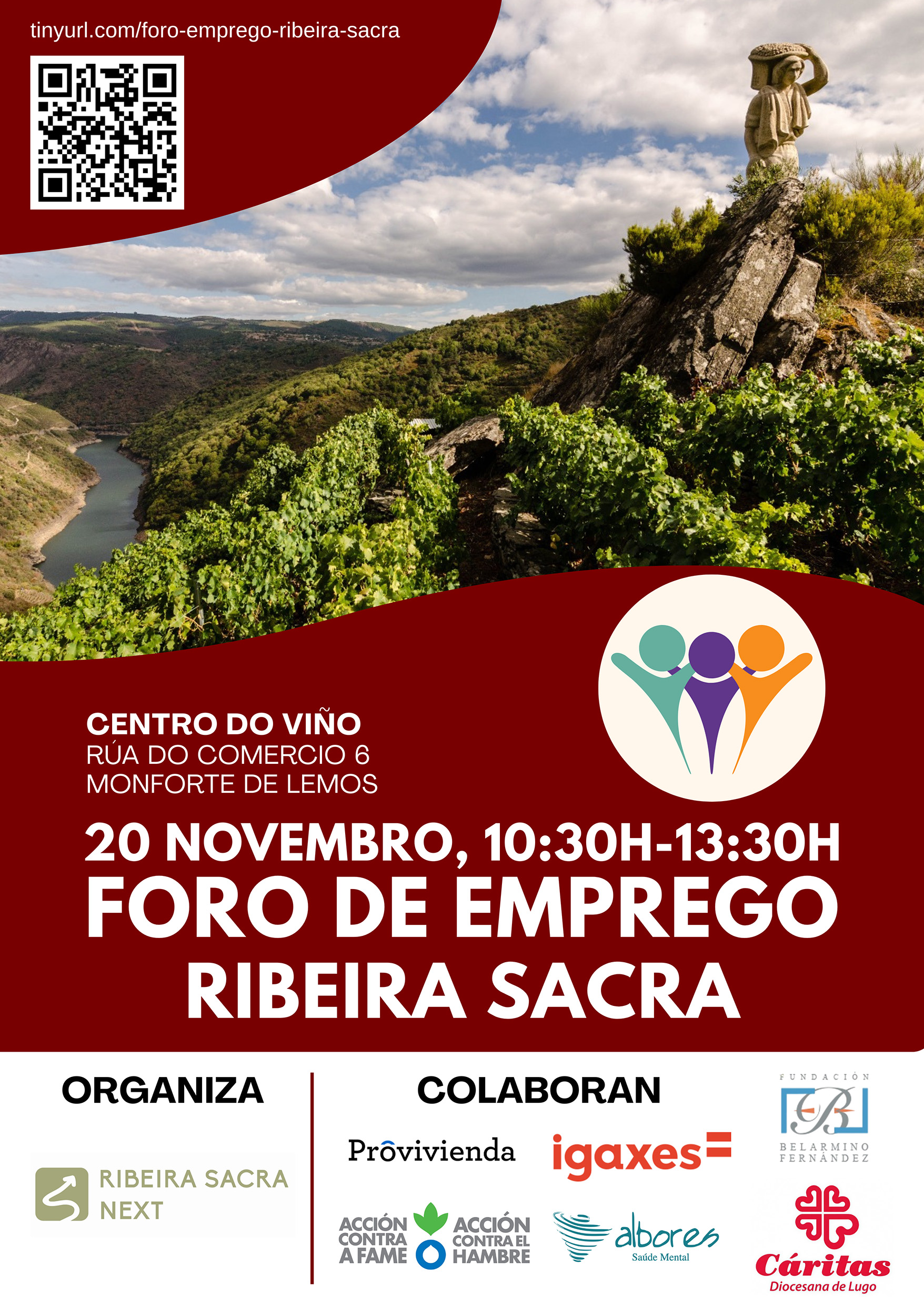 I Foro de Emprego Ribeira Sacra o 20 de novembro en Monforte