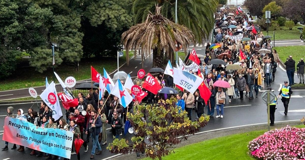 O profesorado volve á folga o 16 e 17 de decembro convocado por CIG e STEG