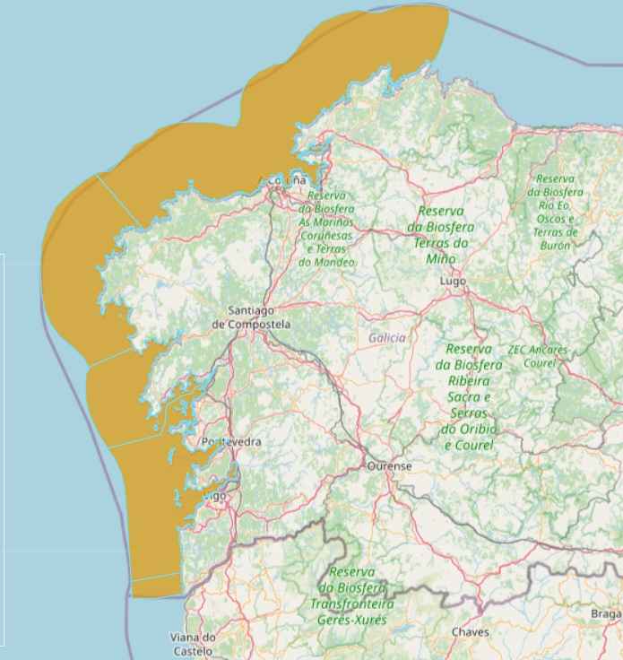 Activada a alerta laranxa por temporal costeiro no litoral da Coruña e Pontevedra