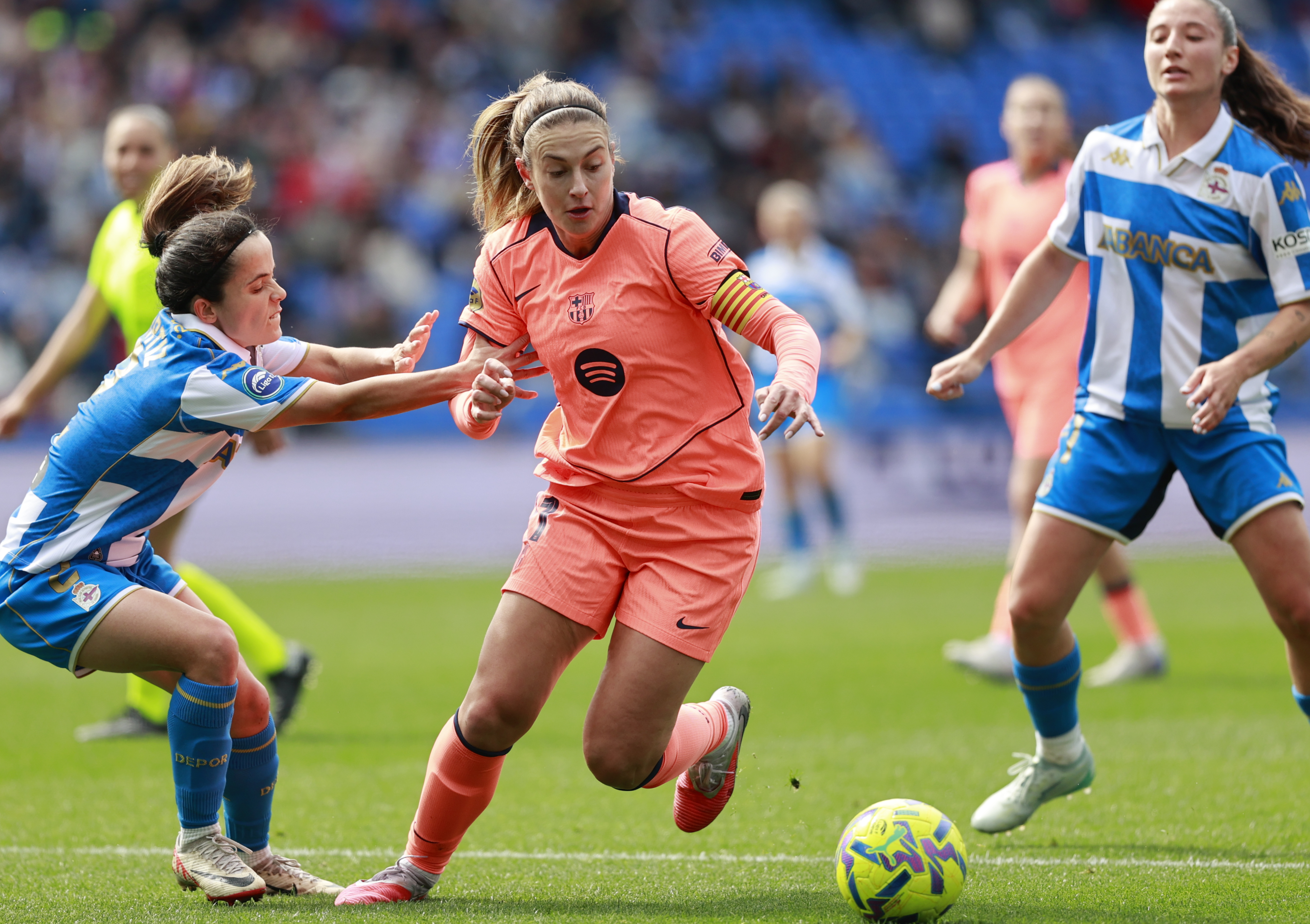 A resistencia do Deportivo Abanca diante do Barcelona durou unha hora (0-2)